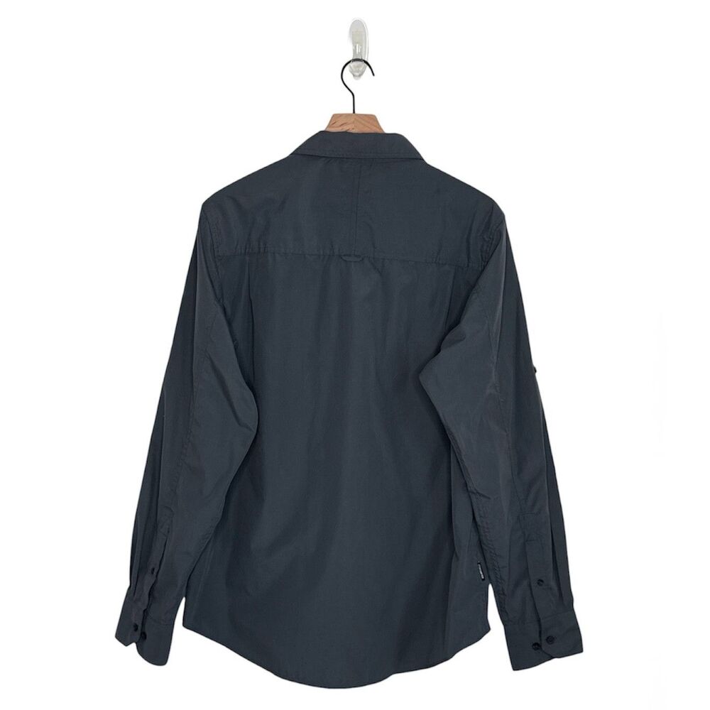 Craghoppers Men's Long Sleeve Buttondown Shirt Large Kiwi Security Pocket Travel - Picture 2 of 12